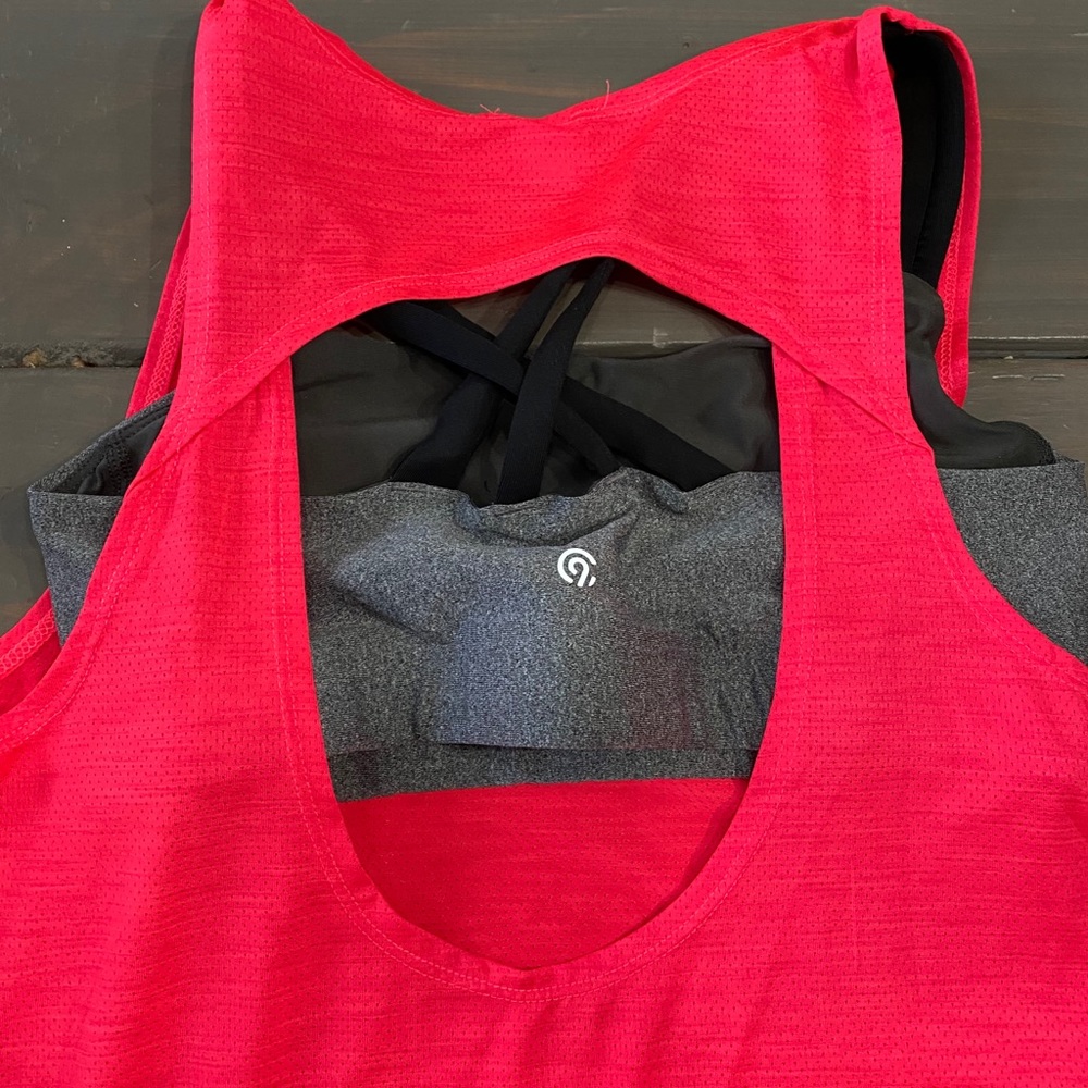 Sexy workout tank with built in bra